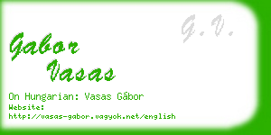 gabor vasas business card