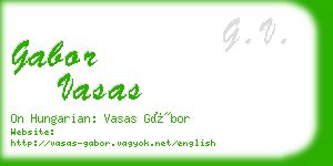 gabor vasas business card